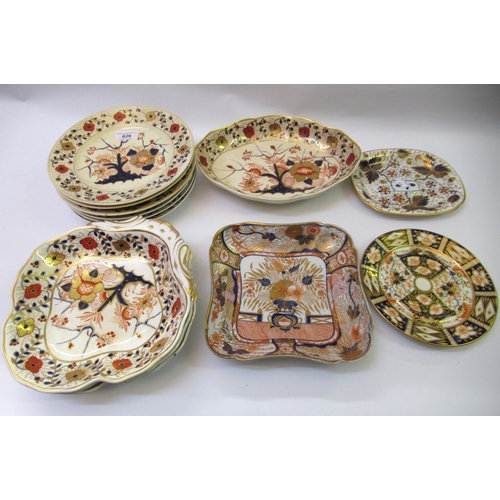 626 - 19th Century Bloor Derby part dessert service, together with other similar plates