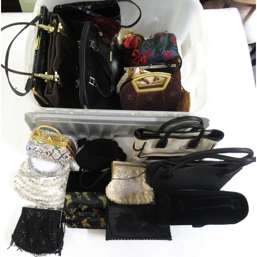 68 - Box containing a quantity of various ladies handbags and purses