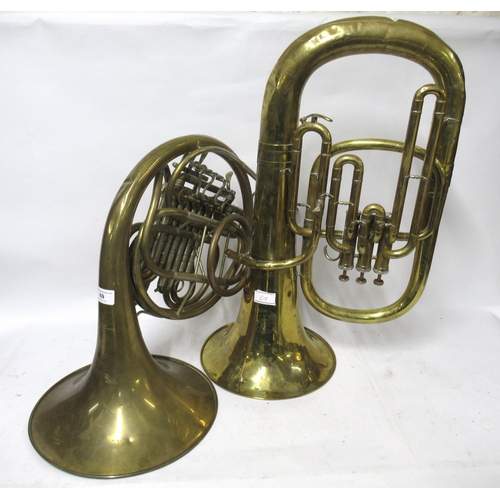 69 - La Fleur imported by Boosey & Hawkes, London, French horn, together with a Welt Klang brass euphoniu... 