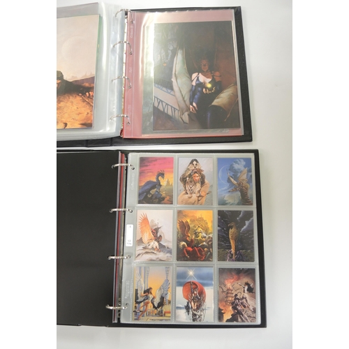 75 - Five albums of FPG trading cards, including Colossal, Larry Elmore, Ken Kelly etc.