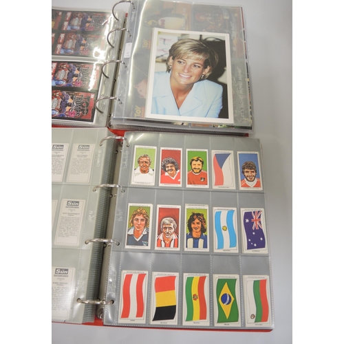 76 - Four albums of Sun Soccer cards