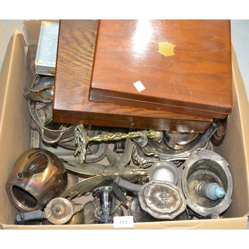 777 - Large quantity of miscellaneous silver plated items