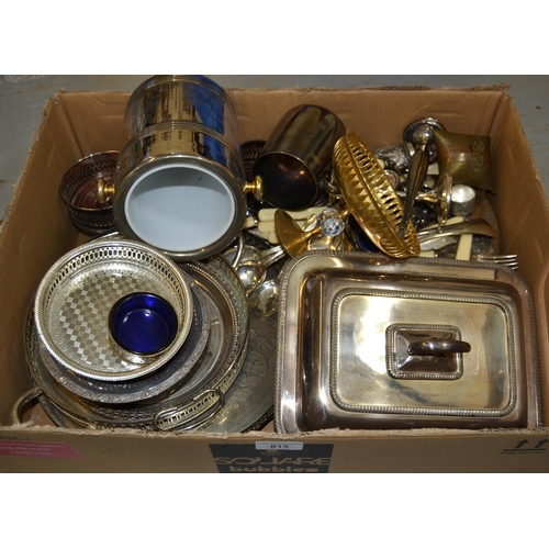 815 - Quantity of miscellaneous silver plate