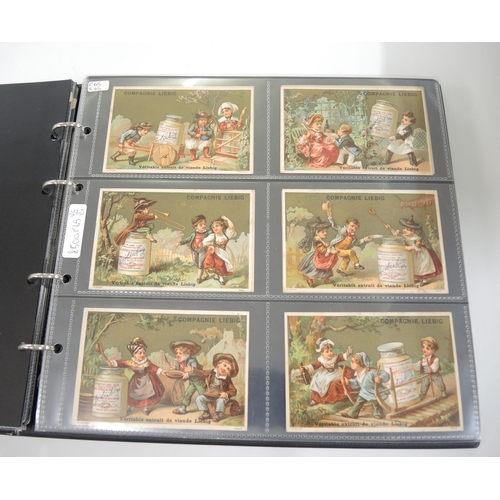 86 - Album containing twenty two sets of Liebig collectors cards including menu cards