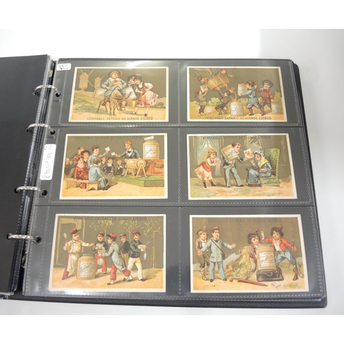 86 - Album containing twenty two sets of Liebig collectors cards including menu cards