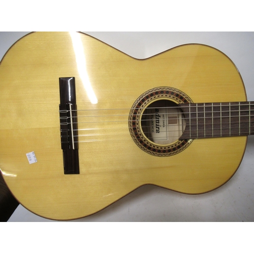 96 - Modern Artesania Admira Flamenco guitar (split to top), together with another labelled Cortez, both ... 