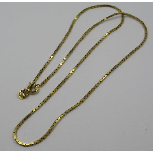 979 - 9ct Yellow gold 17in chain, 4.1g