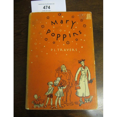 474 - P.L. Travers, USA First Edition volume ' Mary Poppins ', published Harcourt, Brace & Company, New Yo... 