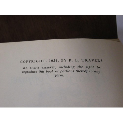 474 - P.L. Travers, USA First Edition volume ' Mary Poppins ', published Harcourt, Brace & Company, New Yo... 