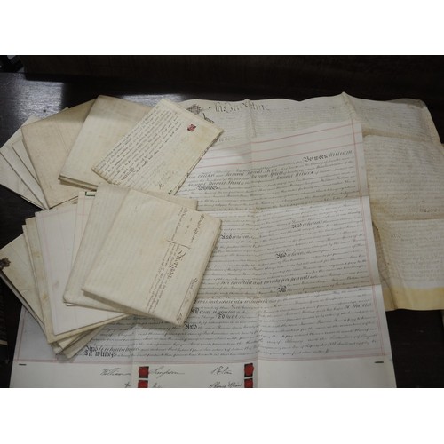 219 - Box containing a large quantity of 18th / 19th Century vellum indentures, mortgages, leases etc. fro... 