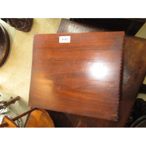 1814 - Small late 19th / early 20th Century mahogany four drawer table cabinet with side locking mechanism