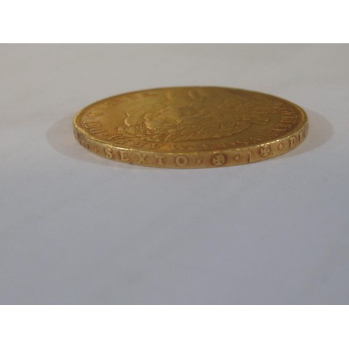 933 - Rare William and Mary gold five guineas, 1694, conjoined busts, 32mm diameter, 41.5g