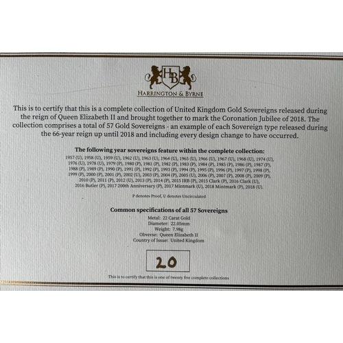 1 - The complete Queen Elizabeth II sovereign coin collection to celebrate the 65th anniversary of her c... 