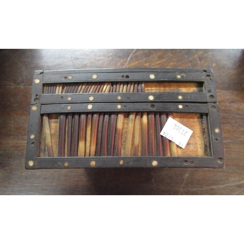 104 - 19th Century porcupine quill rectangular box with hinged cover, together with an Ascot Jaques & Son ... 