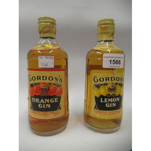 1566 - One bottle, Tanqueray Gordon & Co. Ltd. lemon gin, together with another similar, orange gin