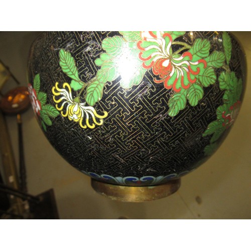 1469 - Japanese cloisonne jardiniere, 20cm diameter x 14cm high