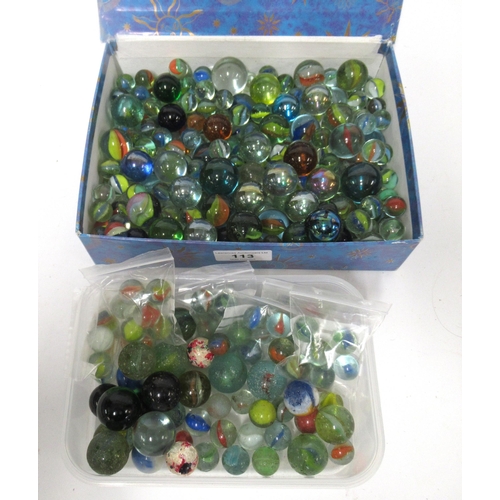 113 - Quantity of various glass marbles