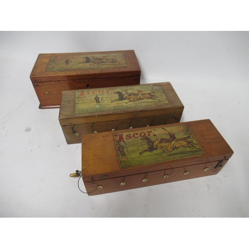 194 - Three Jaques & Son ' Ascot ' racing games in original boxes with bone mounts