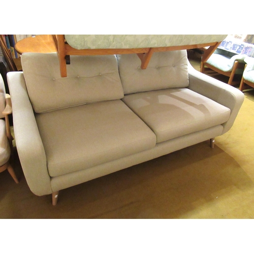 1964 - Modern two seat sofa in mid century style, on turned tapering splayed supports