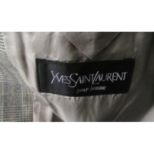 26 - Yves Saint Laurent, gentleman's single breasted three piece check suit