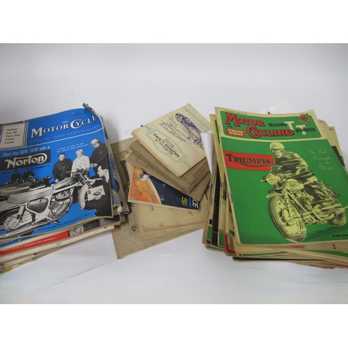 271 - Quantity of 1960s motorcycling magazines, together with a small quantity of cigarette card albums