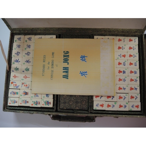 290 - Two Chinese cased Mahjong sets