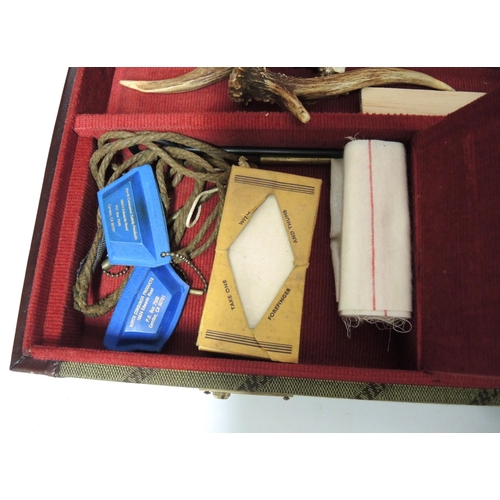 300 - Modern cased gun cleaning kit and a Winchester canvas and leather trimmed gun case