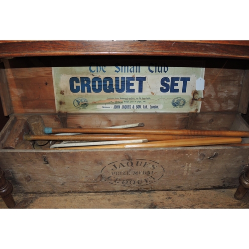 341 - John Jaques and Son boxed croquet set in original wooden box