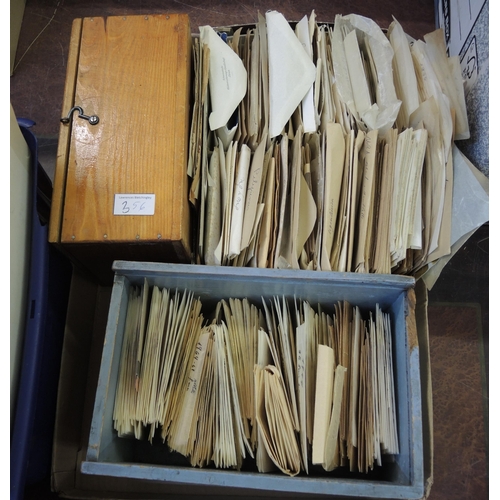 356 - Four part leather bound albums containing a quantity of various European stamps, and a box of loose ... 