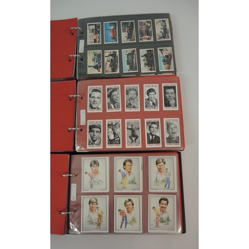 361 - Five albums of trading cards including Victoria, Penguin biscuits, Lyons tea etc.