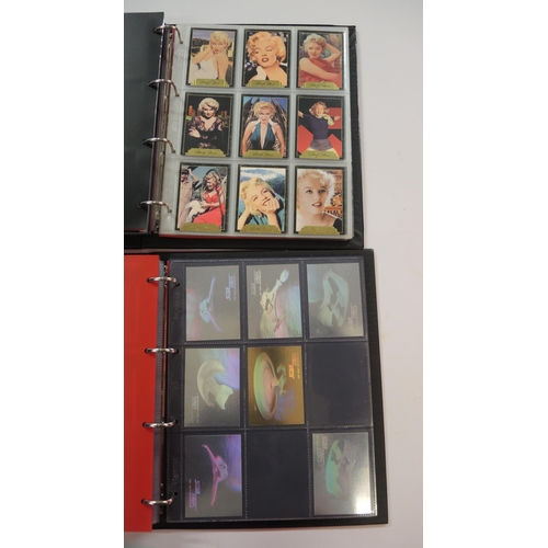 366 - One album of Fleer Overpowered TCG cards, one album of Merlin, Vision and Cornerstone cards, one alb... 