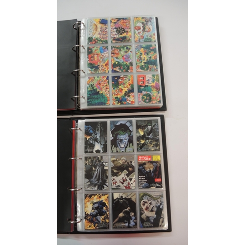 366A - One album Skybox Marvel, one album Skybox Batman, one album of Doctor Who trading cards, one album o... 