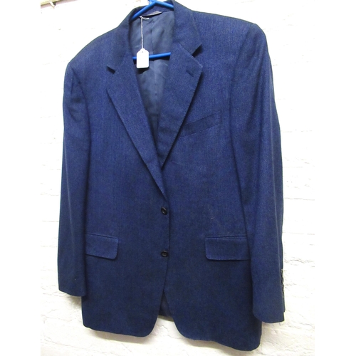 38 - Canali, two gentleman's two piece suits, size 56 and 54, together with a silk blazer, size 52