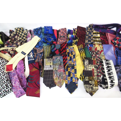 39 - Large quantity of silk ties including Turnbull & Asser, Christian Dior, Jaeger, Kenzo and Hackett