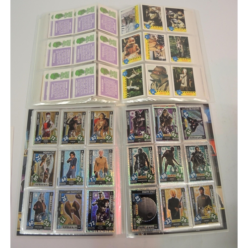 399 - Eleven albums of Topps trading cards including football, Star Wars, Teenage Mutant Ninja Turtles