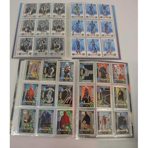 399 - Eleven albums of Topps trading cards including football, Star Wars, Teenage Mutant Ninja Turtles