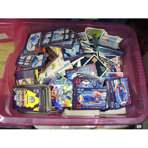 405 - Four boxes containing various mixed football cards