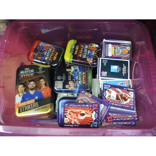 405 - Four boxes containing various mixed football cards