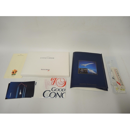 450 - Quantity of Concorde ephemera in an original folder, together with a quantity of cigarette and trade... 