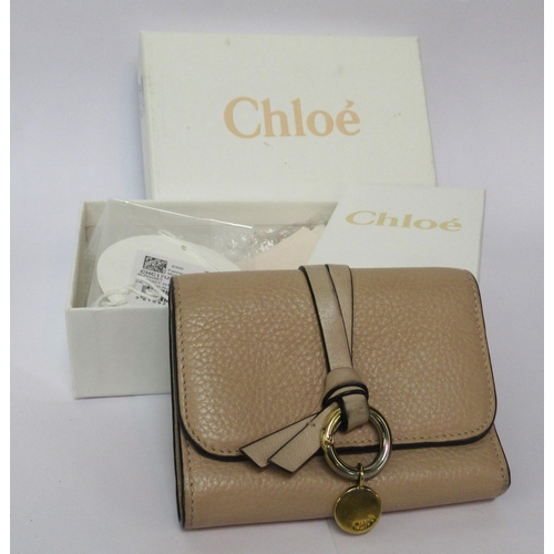 51 - Chloe, Alphabet compact leather tri-fold wallet, together with original packaging, label, dust bag a... 