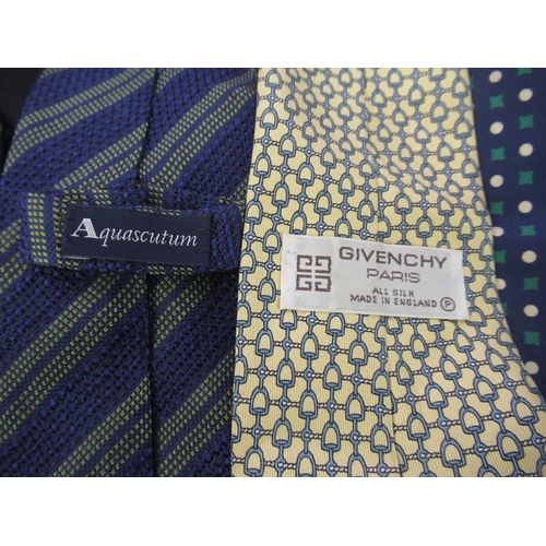 56A - Box of various gentleman's silk and other ties including Aquascutum, Turnbull & Asser and Givenchy, ... 