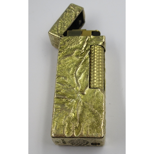 997 - Dunhill 9ct gold cased cigarette lighter 1966, gross weight 109g, housed in original box