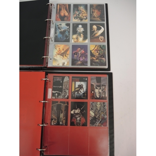 383 - Five albums of Comic Image trading trading cards, including Fangoria, Mayfield Parrish and Yellow Su... 