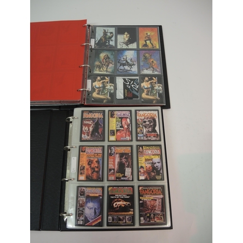 383 - Five albums of Comic Image trading trading cards, including Fangoria, Mayfield Parrish and Yellow Su... 