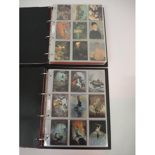 383 - Five albums of Comic Image trading trading cards, including Fangoria, Mayfield Parrish and Yellow Su... 