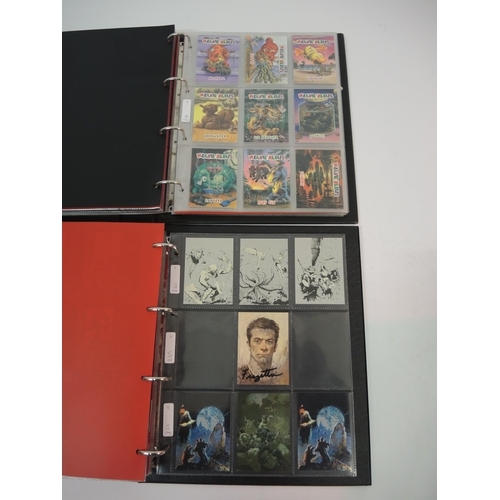 383 - Five albums of Comic Image trading trading cards, including Fangoria, Mayfield Parrish and Yellow Su... 