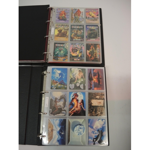 383 - Five albums of Comic Image trading trading cards, including Fangoria, Mayfield Parrish and Yellow Su... 