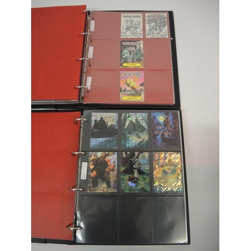 383 - Five albums of Comic Image trading trading cards, including Fangoria, Mayfield Parrish and Yellow Su... 