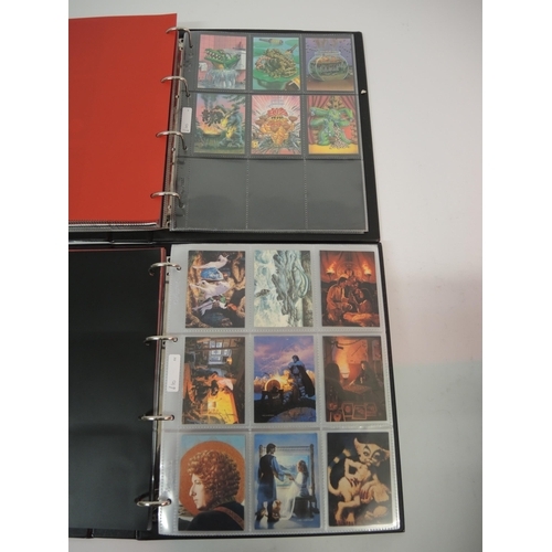 383 - Five albums of Comic Image trading trading cards, including Fangoria, Mayfield Parrish and Yellow Su... 