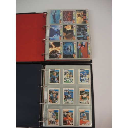 385 - Five albums of Topps trading cards including Pokemon, football and baseball etc.